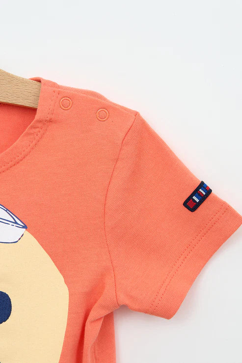 Camiseta smile naranja