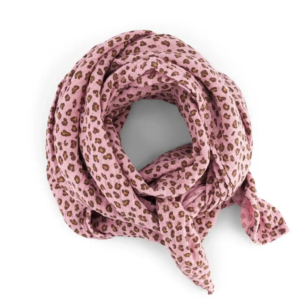 Muselina Leopard Rosa