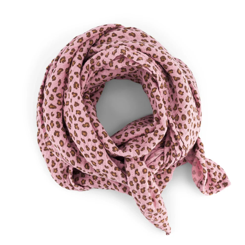 Muselina Leopard Rosa