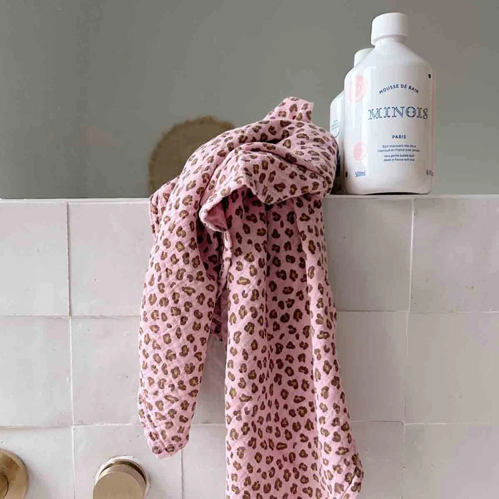 Muselina Leopard Rosa