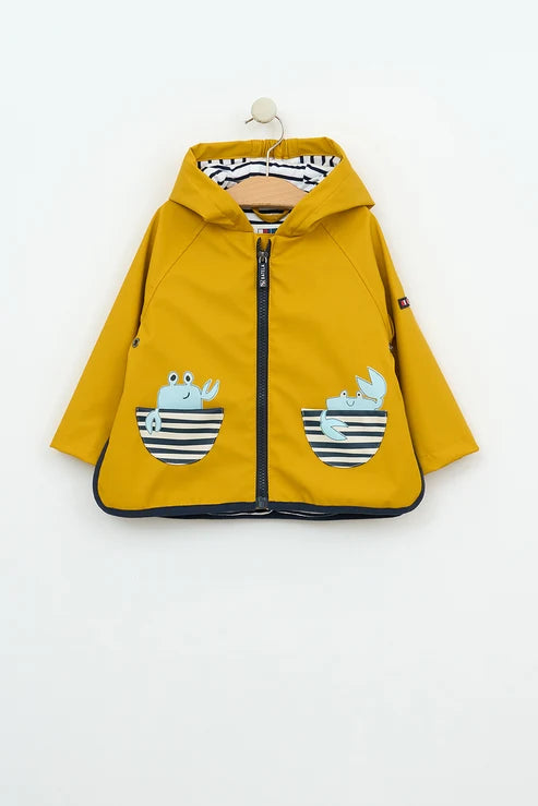 Chubasquero bebé amarillo cangrejos