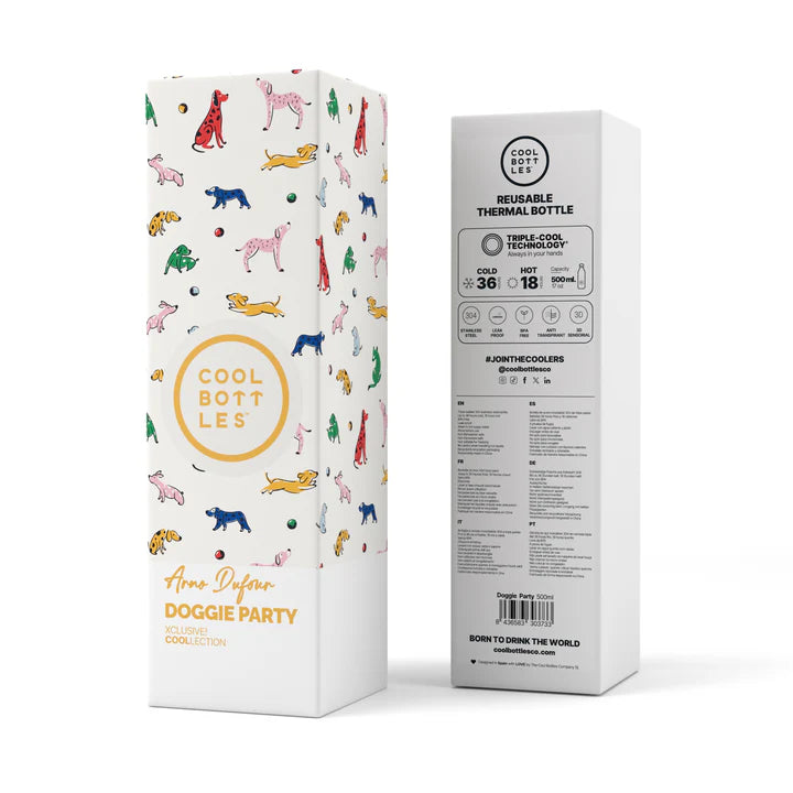 Botella térmica acero 500ml DOGGIE PARTY
