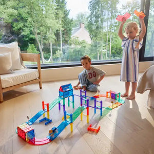 Circuito Carreras - 65 piezas magnéticas Cleverclixx