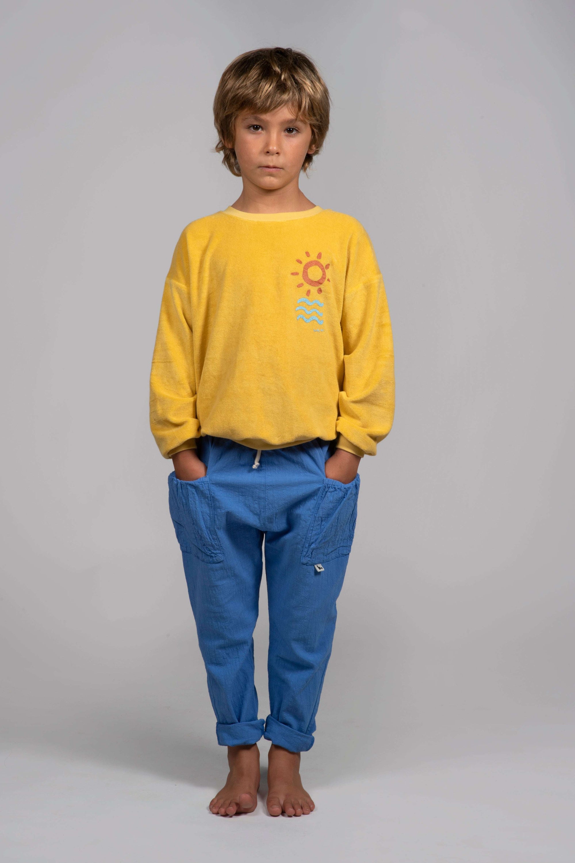 Pantalón bolsillos azul