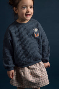 Sudadera Quilted azul marino