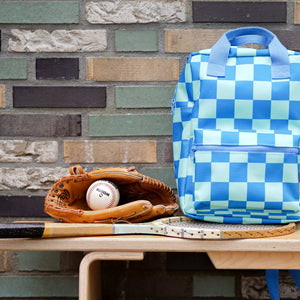 Mochila Escolar Cuadros Verdes