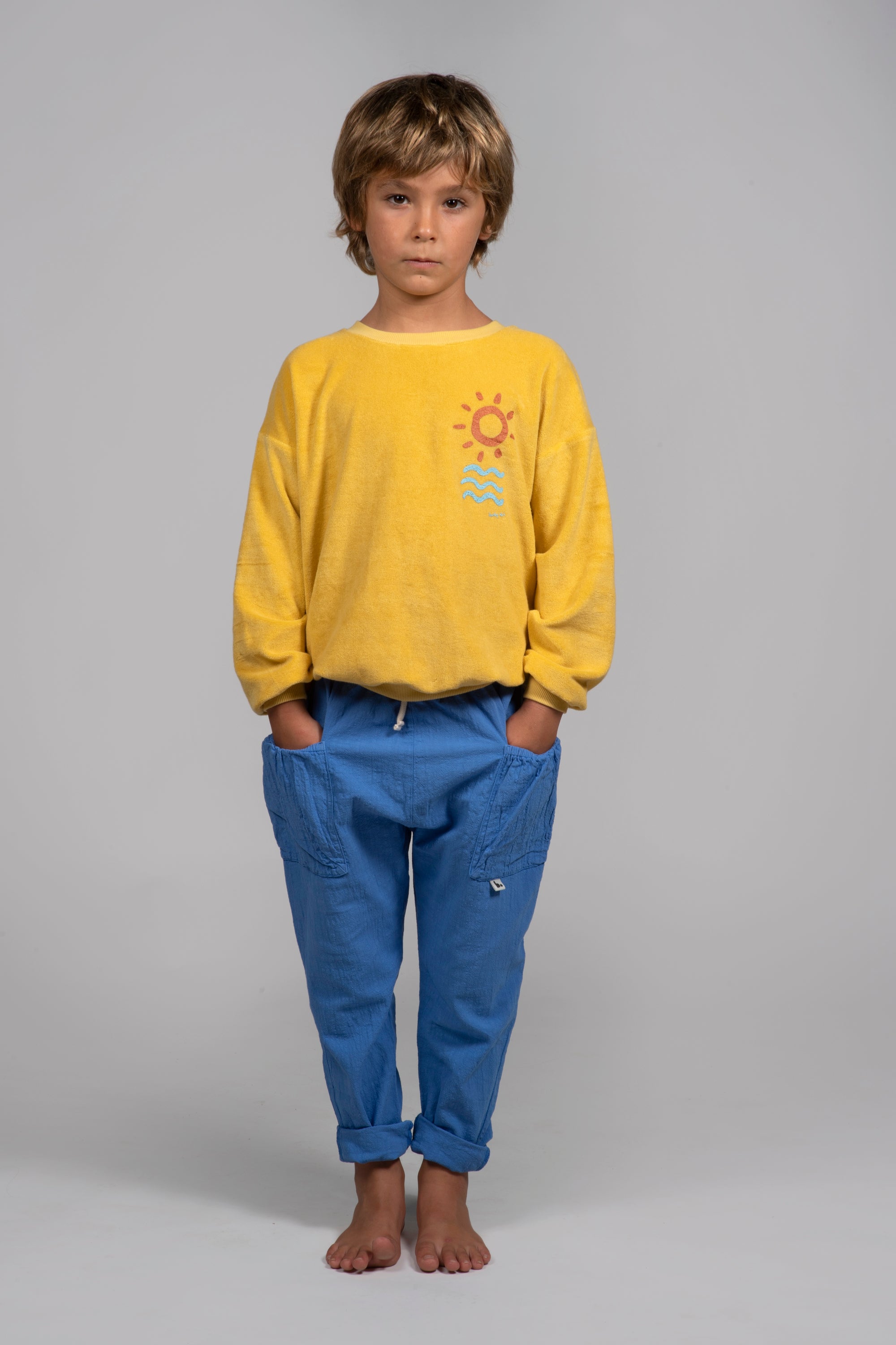 Pantalón bolsillos azul