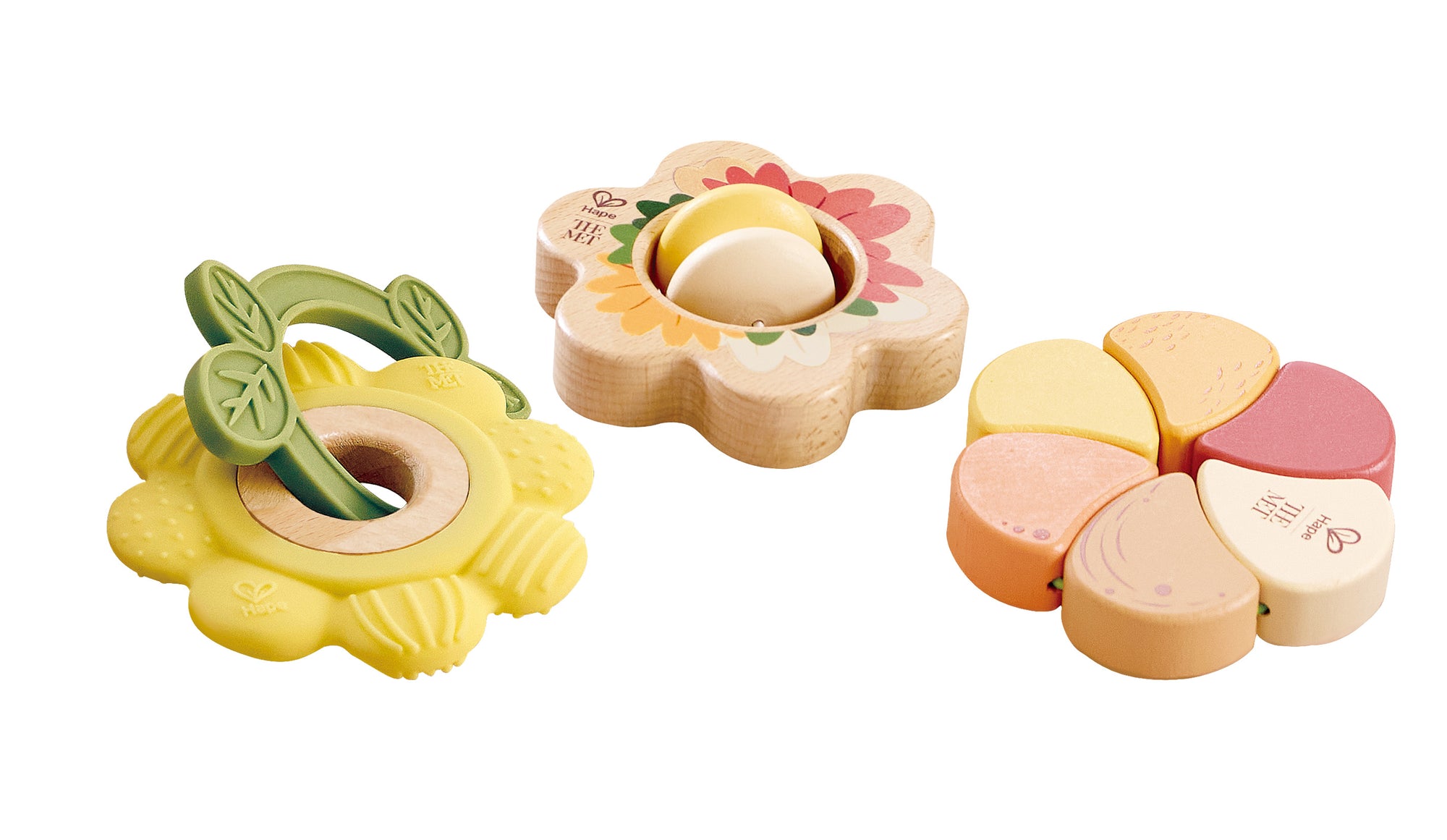 Set tres sonajeros flor