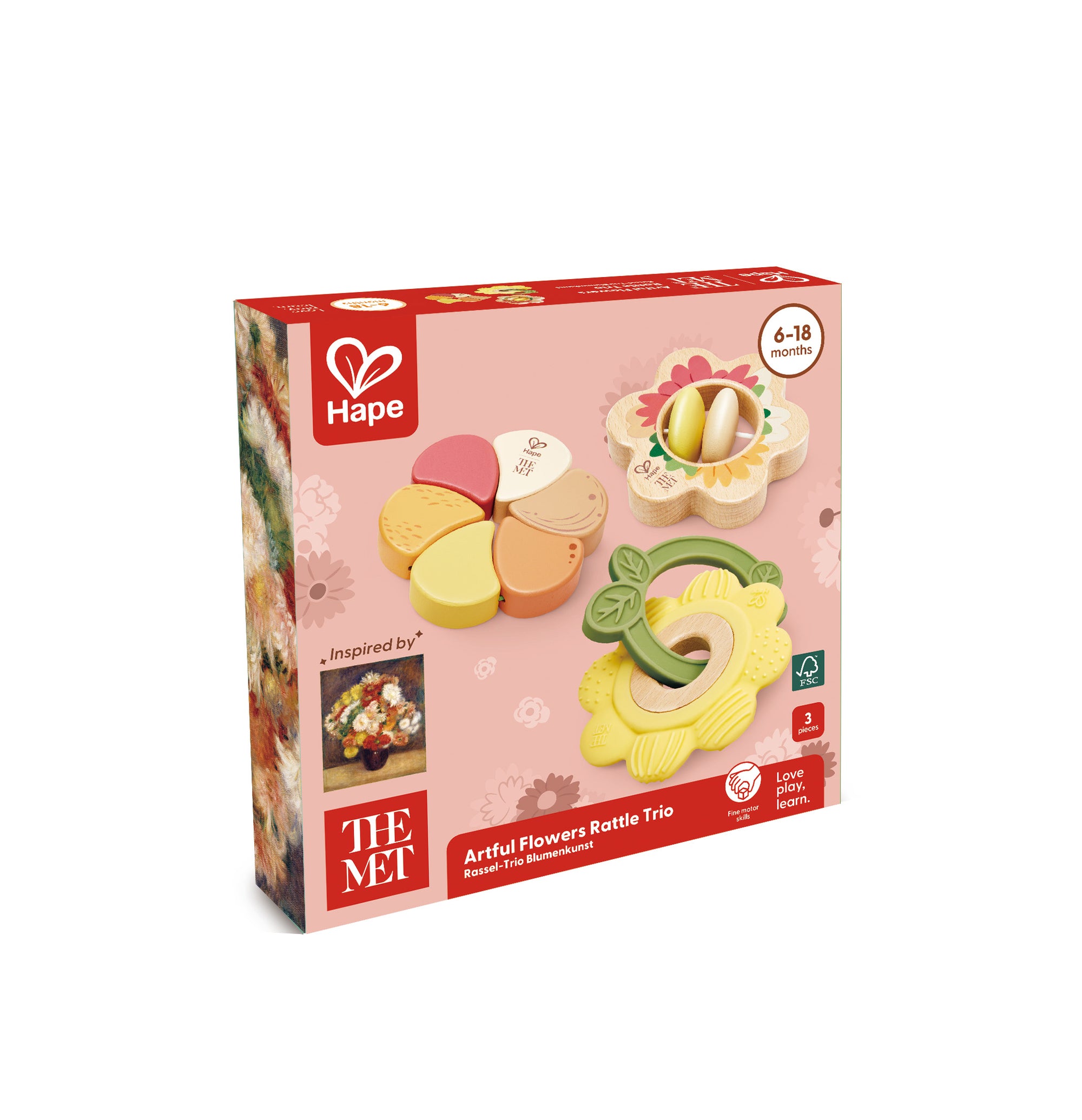 Set tres sonajeros flor