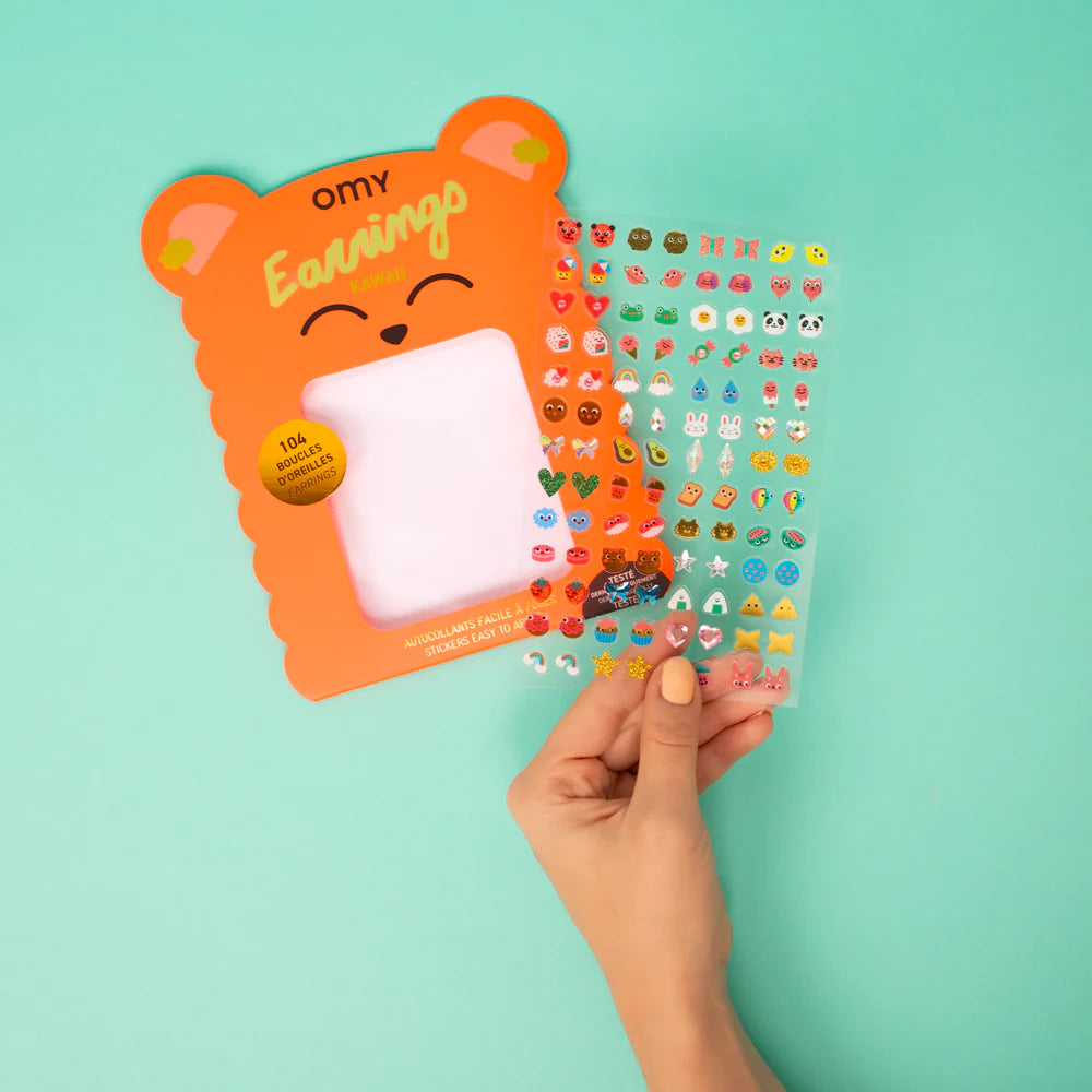 Pendientes de pegatina Kawaii