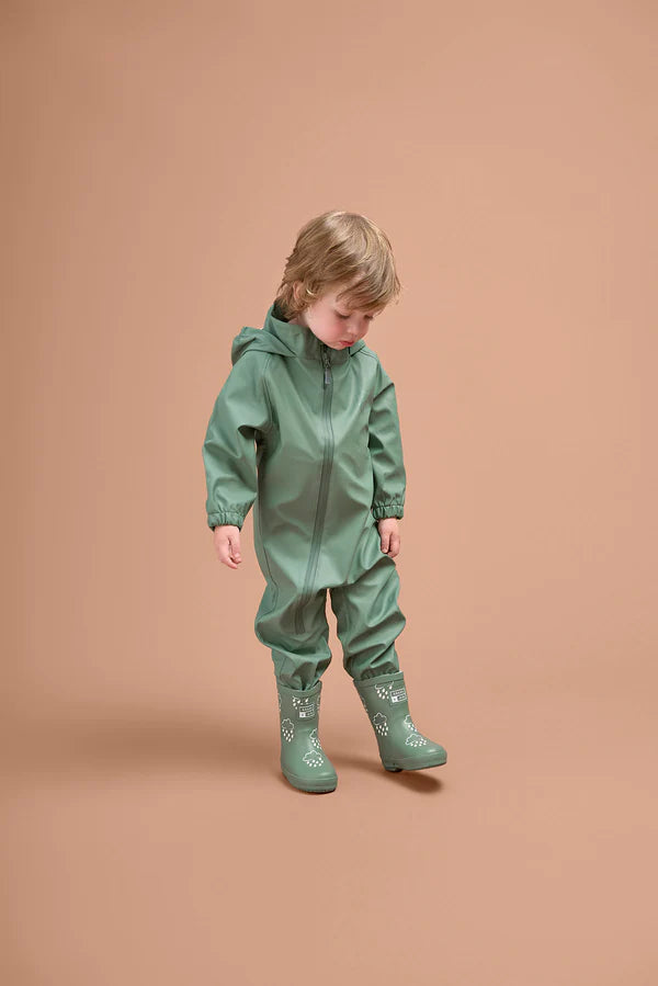 Buzo impermeable verde menta