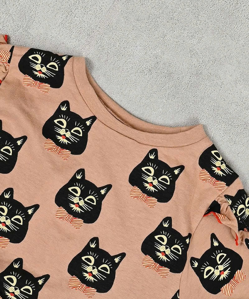 Vestido con volantes gatitos