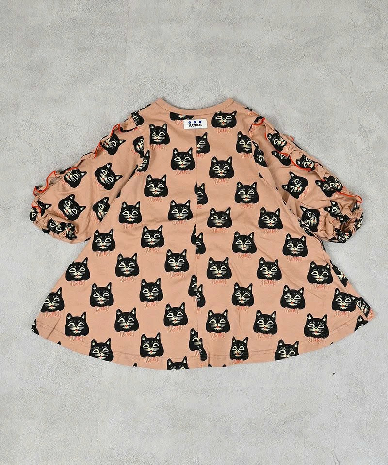 Vestido con volantes gatitos