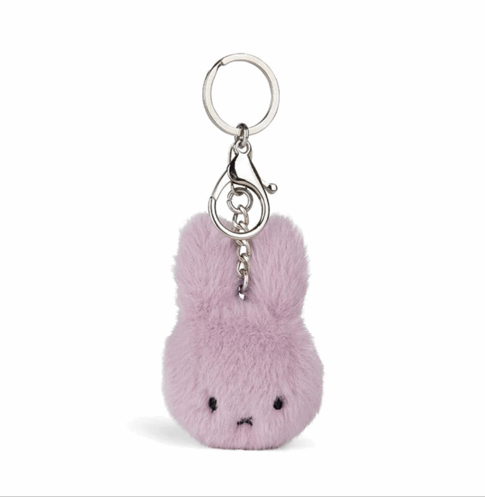 miffy charm llavero fuzzy lila