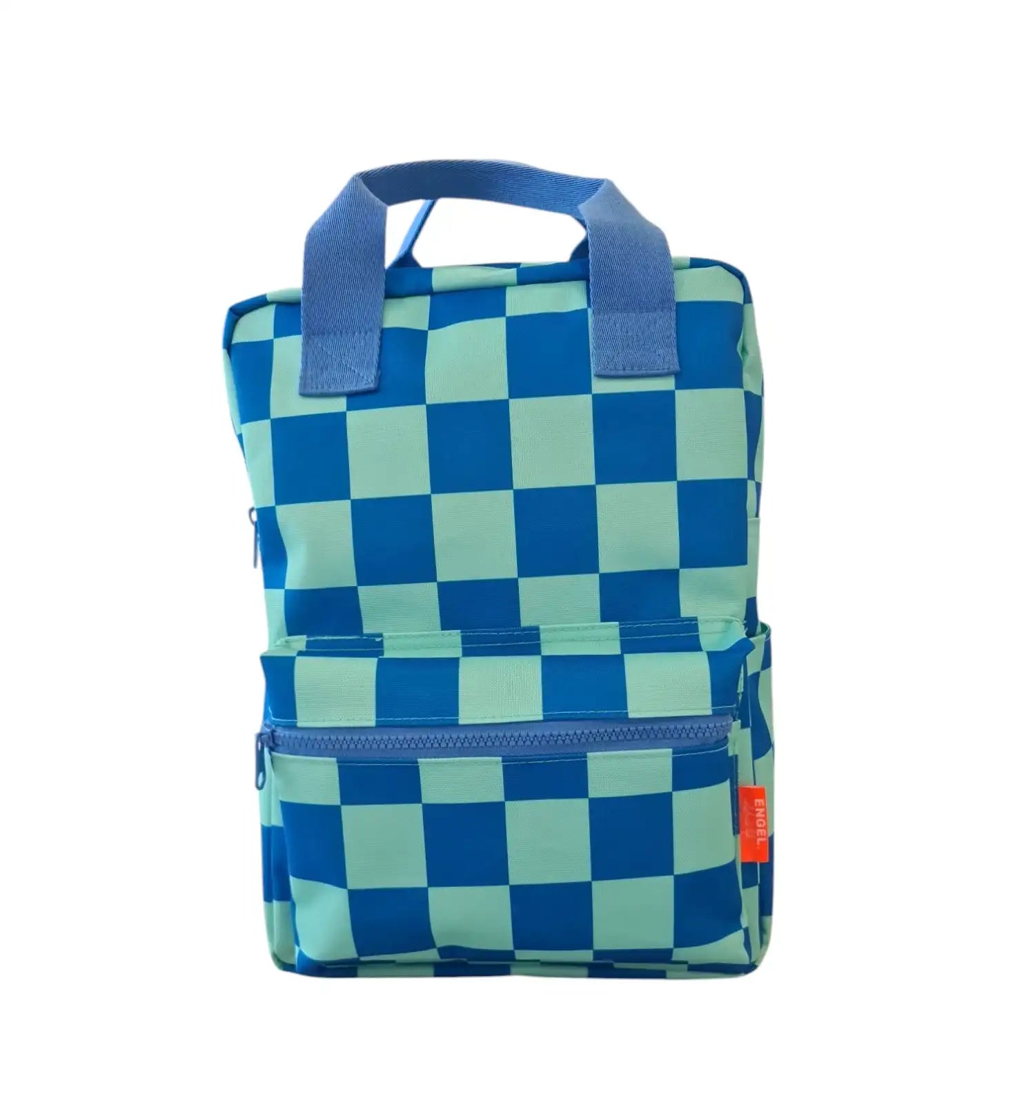 Mochila Escolar Cuadros Verdes