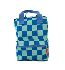 Mochila Escolar Cuadros Verdes