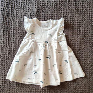 Vestido delfines manga corta