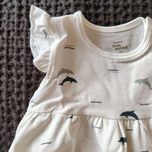 Vestido delfines manga corta