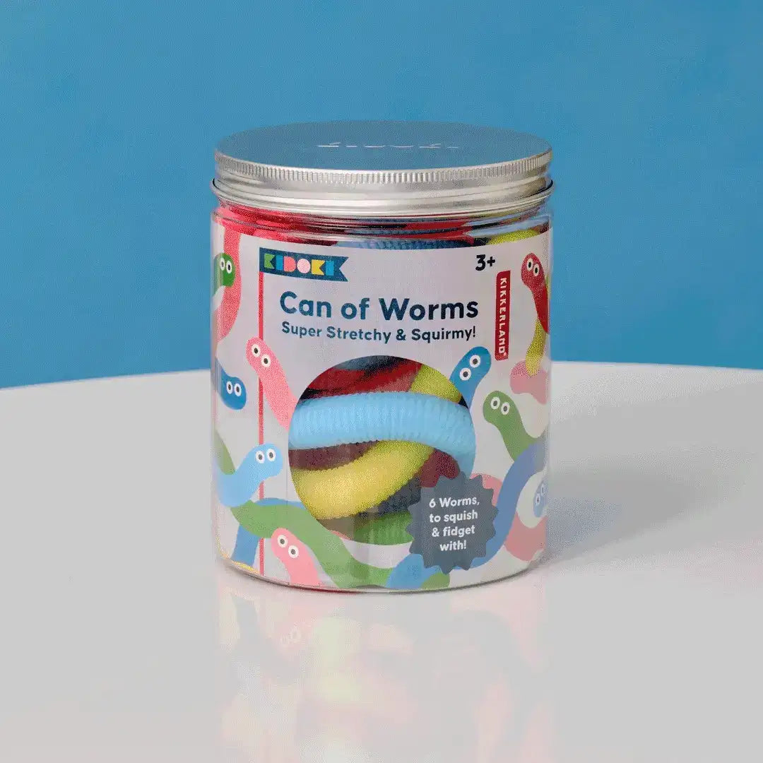 Lata gusanos elásticos multicolor