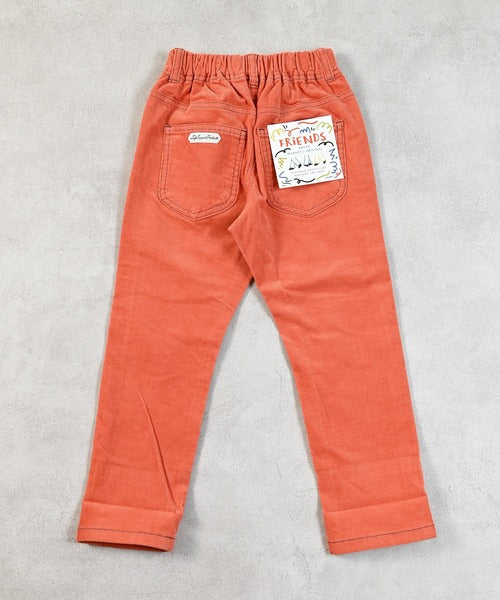 Pantalón slim pana naranja