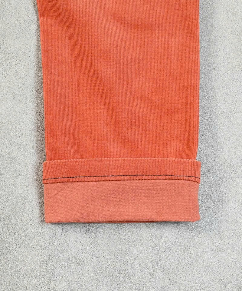 Pantalón slim pana naranja