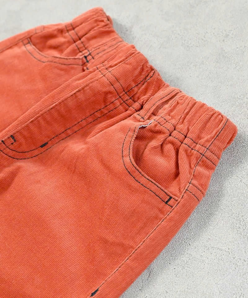 Pantalón slim pana naranja