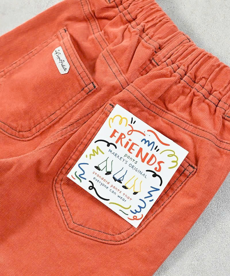 Pantalón slim pana naranja
