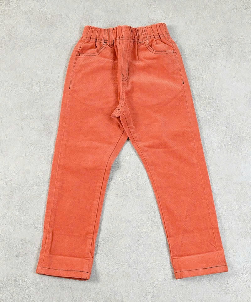 Pantalón slim pana naranja