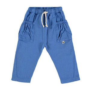 Pantalón bolsillos azul