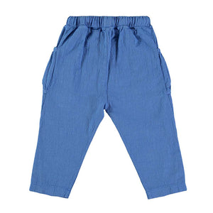 Pantalón bolsillos azul