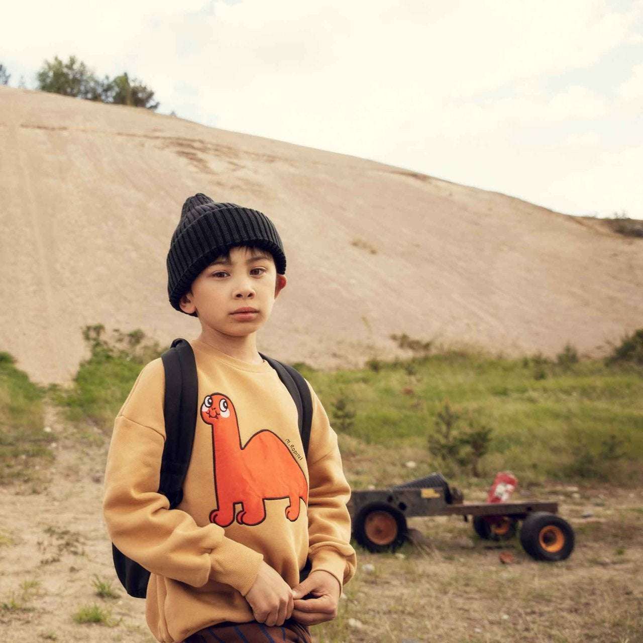 Sudadera Dino Aplique Beige