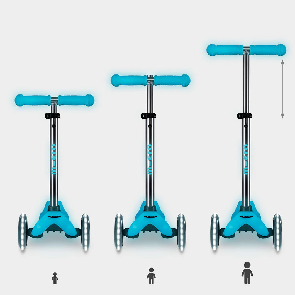 Patinete Mini Deluxe plegable LED AQUA