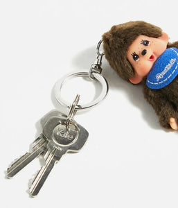 monchhichi llavero babero azul
