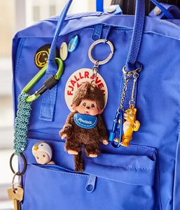 monchhichi llavero babero azul