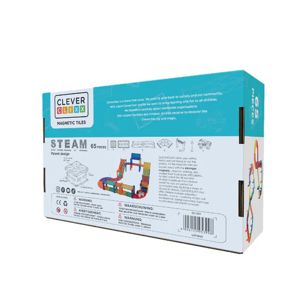 Circuito Carreras - 65 piezas magnéticas Cleverclixx