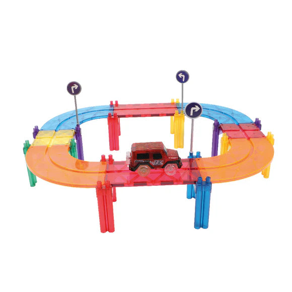 Circuito Carreras - 65 piezas magnéticas Cleverclixx
