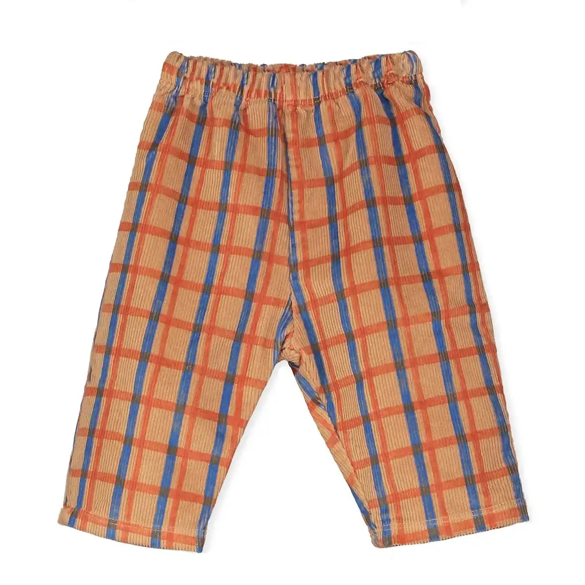 Pantalón bebé pana de cuadrados