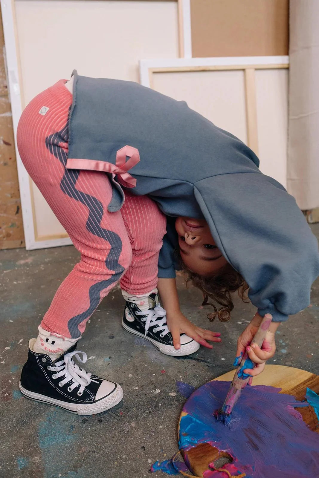 Leggings de terciopelo rosa