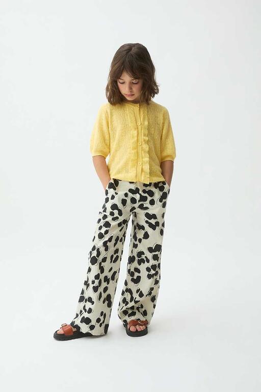 Cardigan punto amarillo