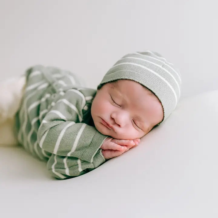 Set Recién Nacido Rayas Verdes