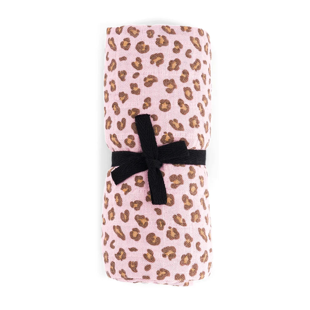 Muselina Leopard Rosa