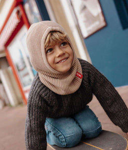 Pasamontañas Punto Beige