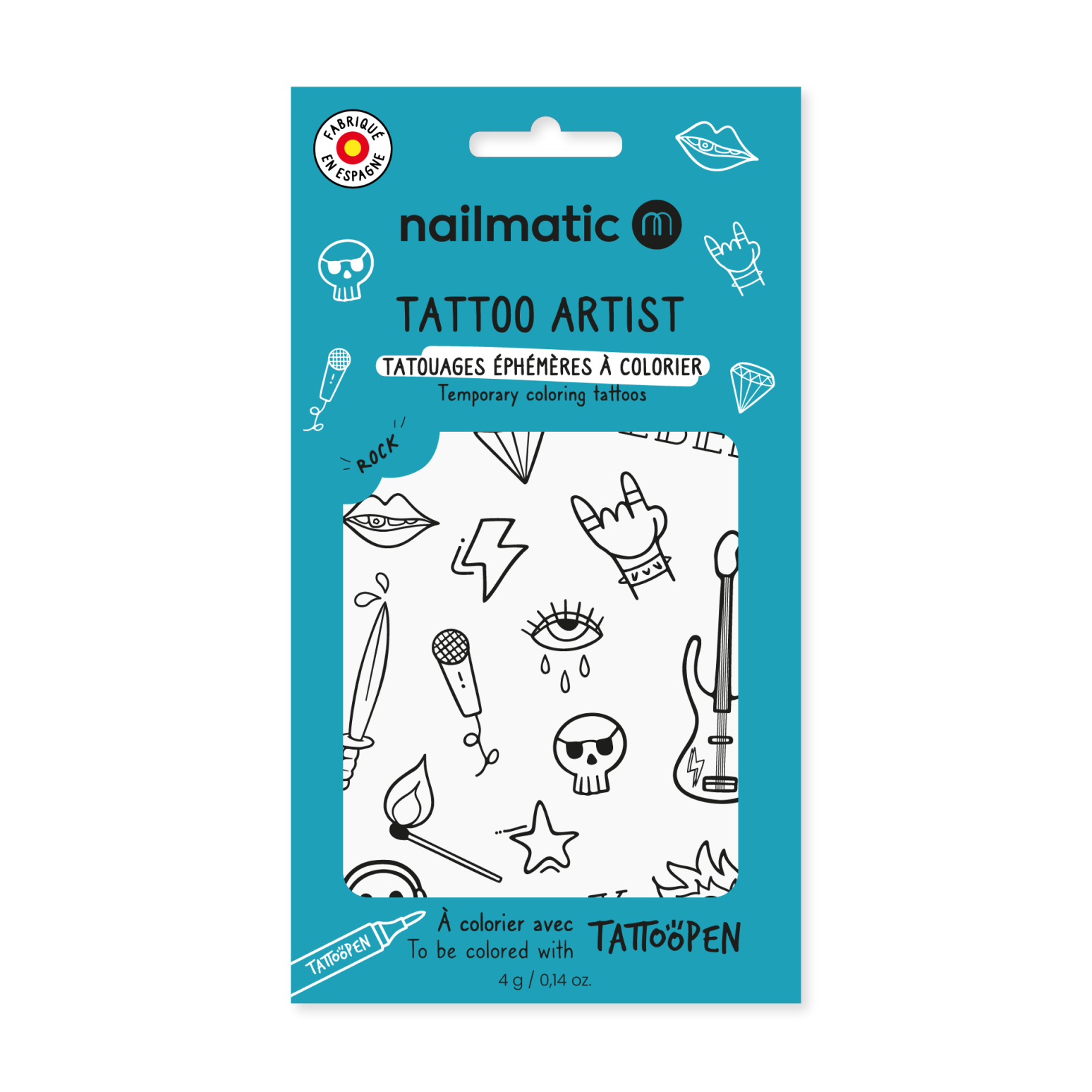 Tatuajes para colorear rock