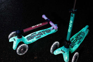 Patinete Mini Deluxe plegable ORION LED azul