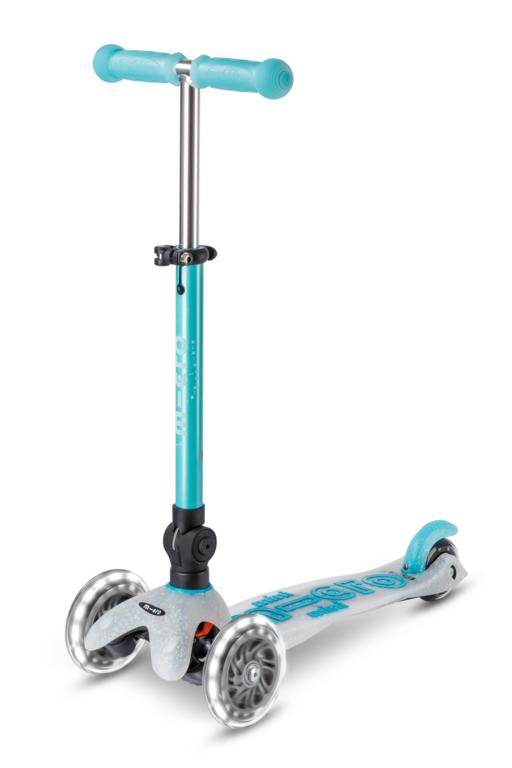 Patinete Mini Deluxe plegable ORION LED azul
