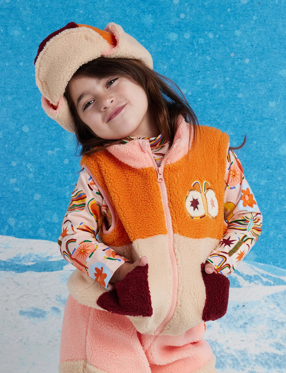 Chaqueta y Chaleco Polar Mariposa