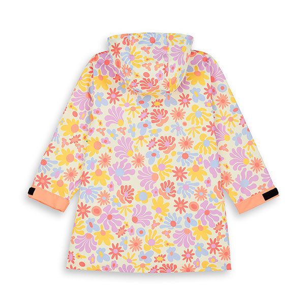 Retro Flowers Waterproof Poncho