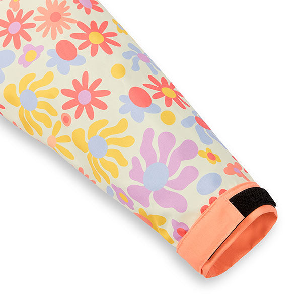 Retro Flowers Waterproof Poncho