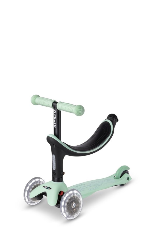 Patinete Mini 4en1 Deluxe LED Menta