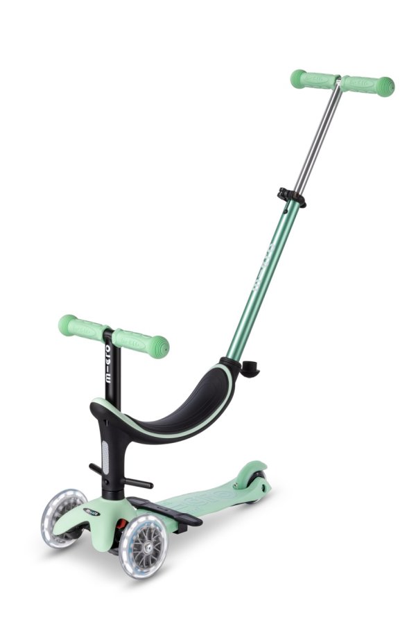 Patinete Mini 4en1 Deluxe LED Menta